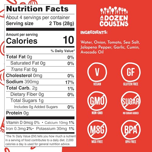 A Dozen Cousins Mexican Rice Seasoning Sauce (10 Pack), Pour & Mix Red Rice Starter with Tomato, Onion, Garlic & Jalapeño, Avocado Oil, Gluten Free, Clean Ingredients, Low Calorie, Easy Meal, 4oz Each