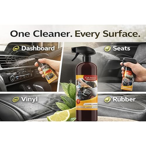 Image of Natural Care Car Interior Cleaner Shampoo 500 ml | Dashboard, Fabric, Vinyl, Rubber & Upholstery Cleaner | Plant-Based, Biodegradable, Non-Toxic