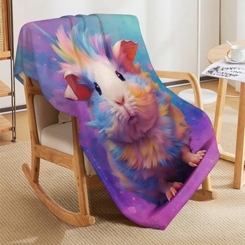 Couverture de canapé chaude cochon d'inde pour des soirées cocooning en famille 140x180