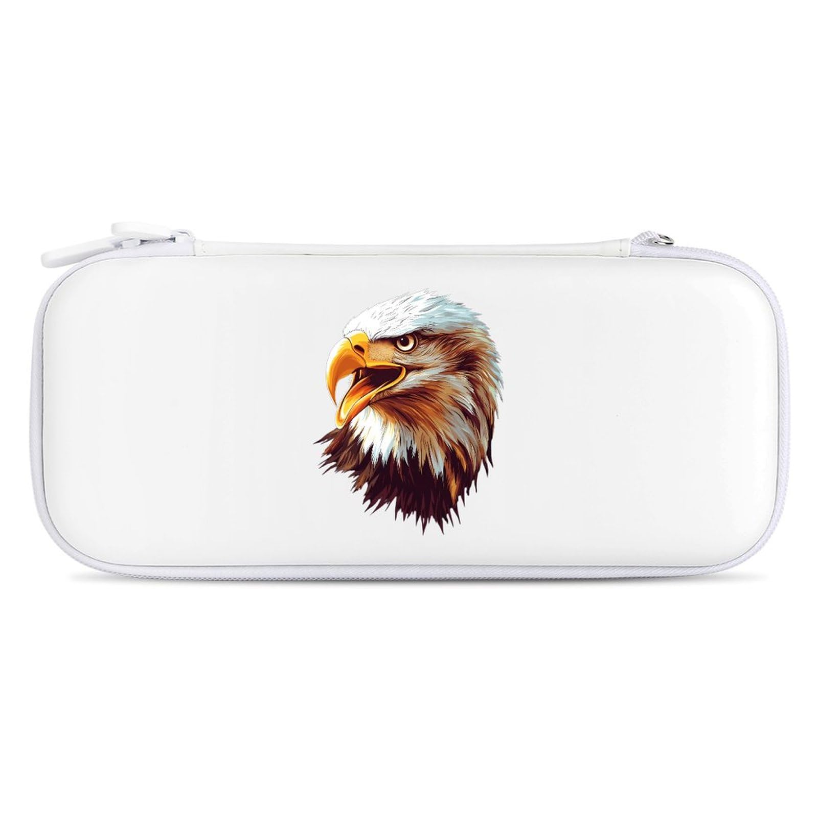 An Eagle-head Compatible with Switch Carrying Case Hard Travel Game Bag Pouch with 15 Games Accessories White-style