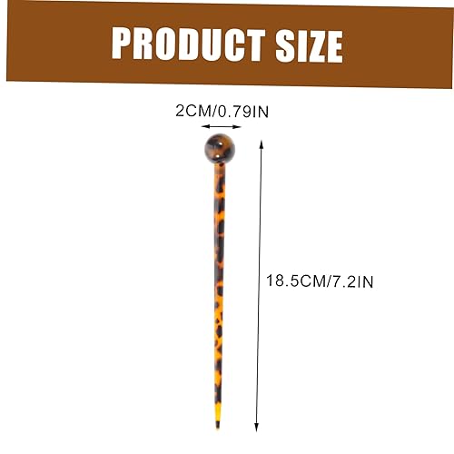 Miniatura 6 de FRCOLOR 2 unidades de palitos de pelo de concha de tortuga para mujer, pasador de moño de acetato para el trabajo, bodas y uso diario