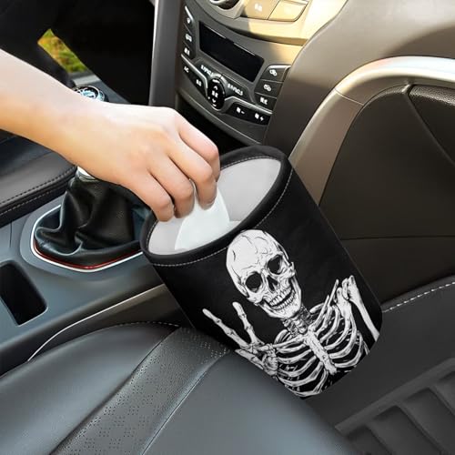Image of Pensura Cartoon Cactus Car Trash Bag Cute Grocery Organizer Hanging Vehicle Garbage Can Waterproof Multipurpose mini Trash can for car Auto Accessories for Car, Home, Outdoor