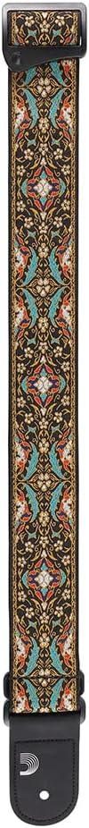 D'Addario Accessories Guitar Strap - Eco-Comfort Persian Woven Guitar Strap - Made from Recycled Materials - Black