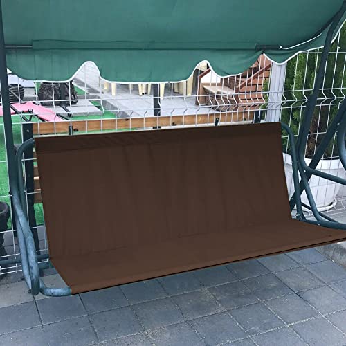 Replacement Swing Seat Cover, 600D Oxford Cloth Waterproof 2/3 Seat Patio Swing Seat Replacement Covers for Outdoor Porch Garden Yard Swings (Coffee/54.33’’x19.68’’x19.68’’) - Thumbnail 3