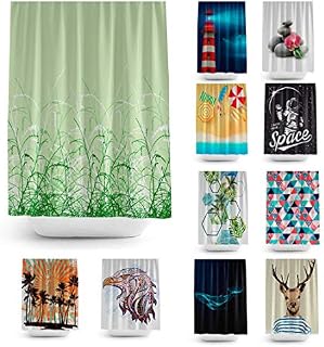 Extra long fabric shower curtains, 180cm wide by 200cm drop (SPA)