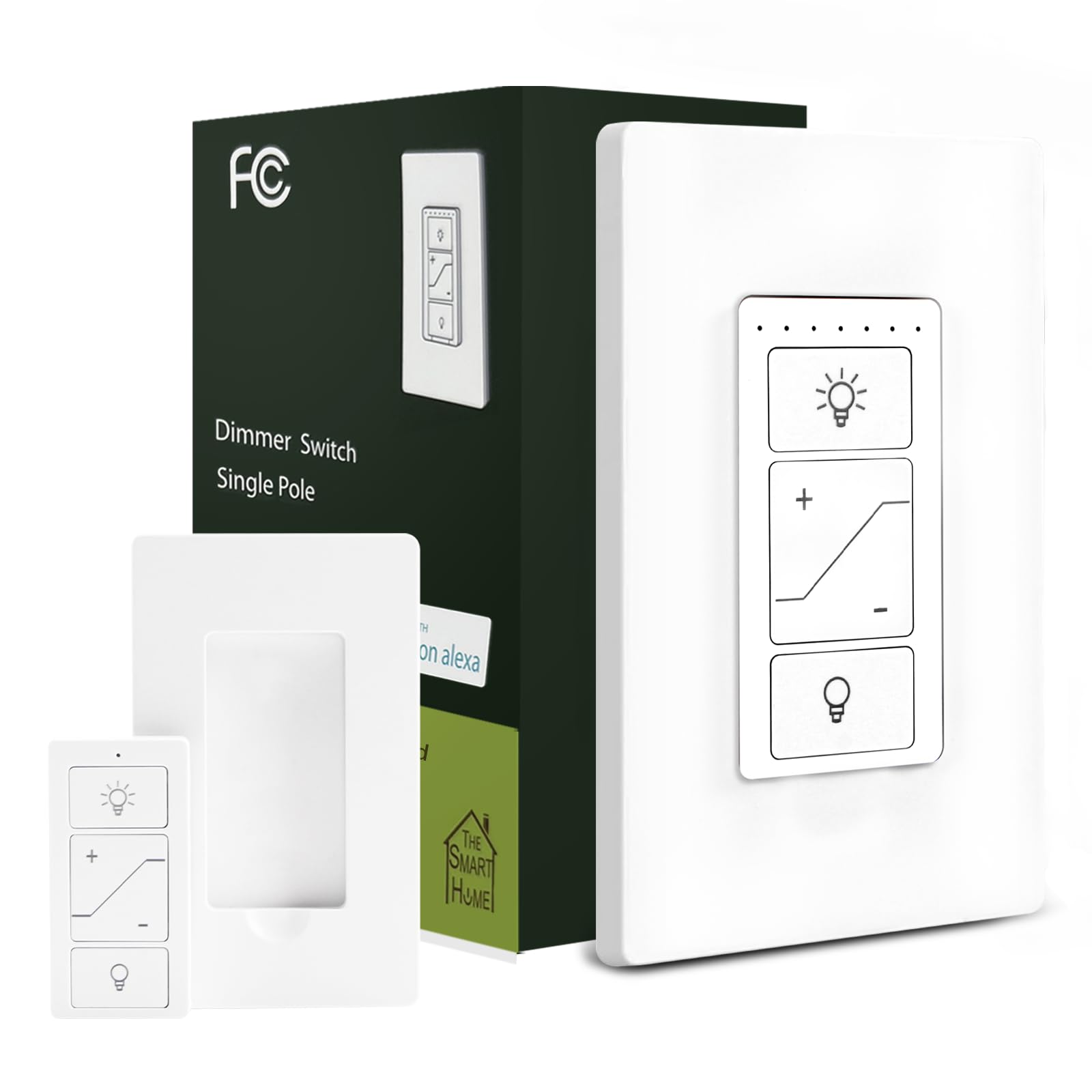 Photo 1 of 12V - 24V Dimmer Switch, 12-24 Volt PWM Dimmer Light Switch with Remote Control for LED Strip Lights, RV LED Interior Lights Fixture, Compatible with Alexa