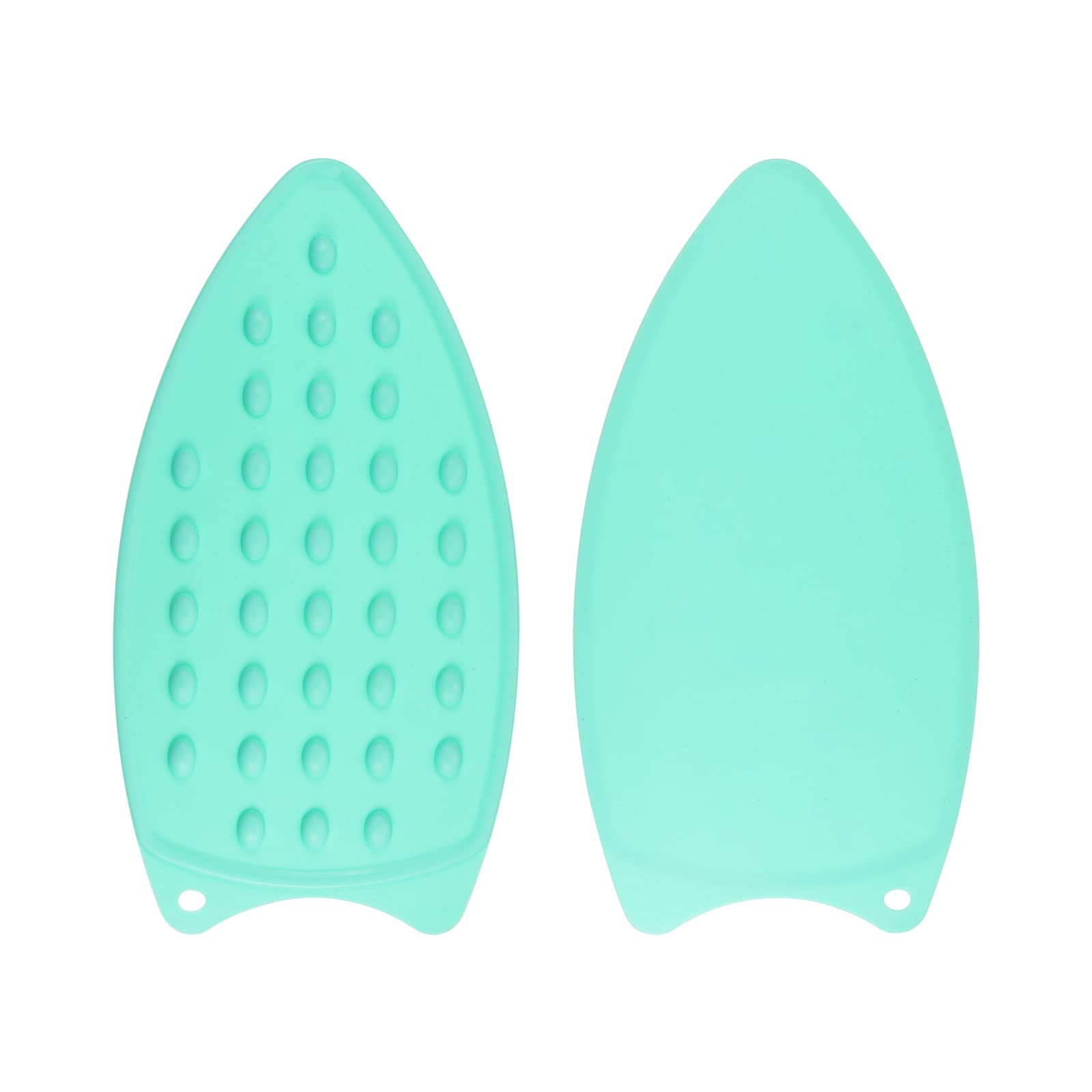 sourcing map 2pcs Silicone Iron Rest Pad, Multipurpose Iron Hot Resistant Mat Iron Rest Plate for Ironing Board Hot Heat Resistant Steam Compact Mat, Turquoise