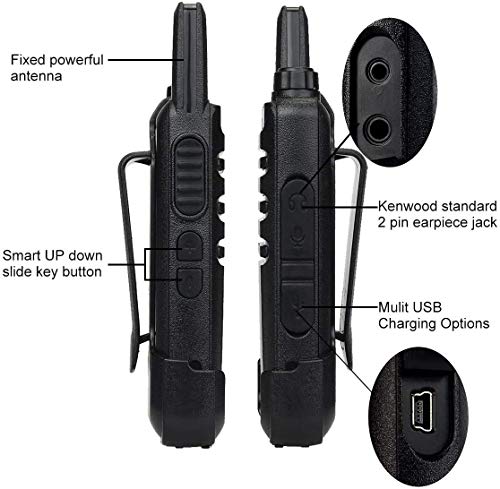 Retevis Rt22 Two Way Radio Long Range Rechargeable,Portable 2 Way Radio,Handsfree Walkie Talkie For Adults Commercial Cruises Hunting Hiking (4 Pack) #TOP2