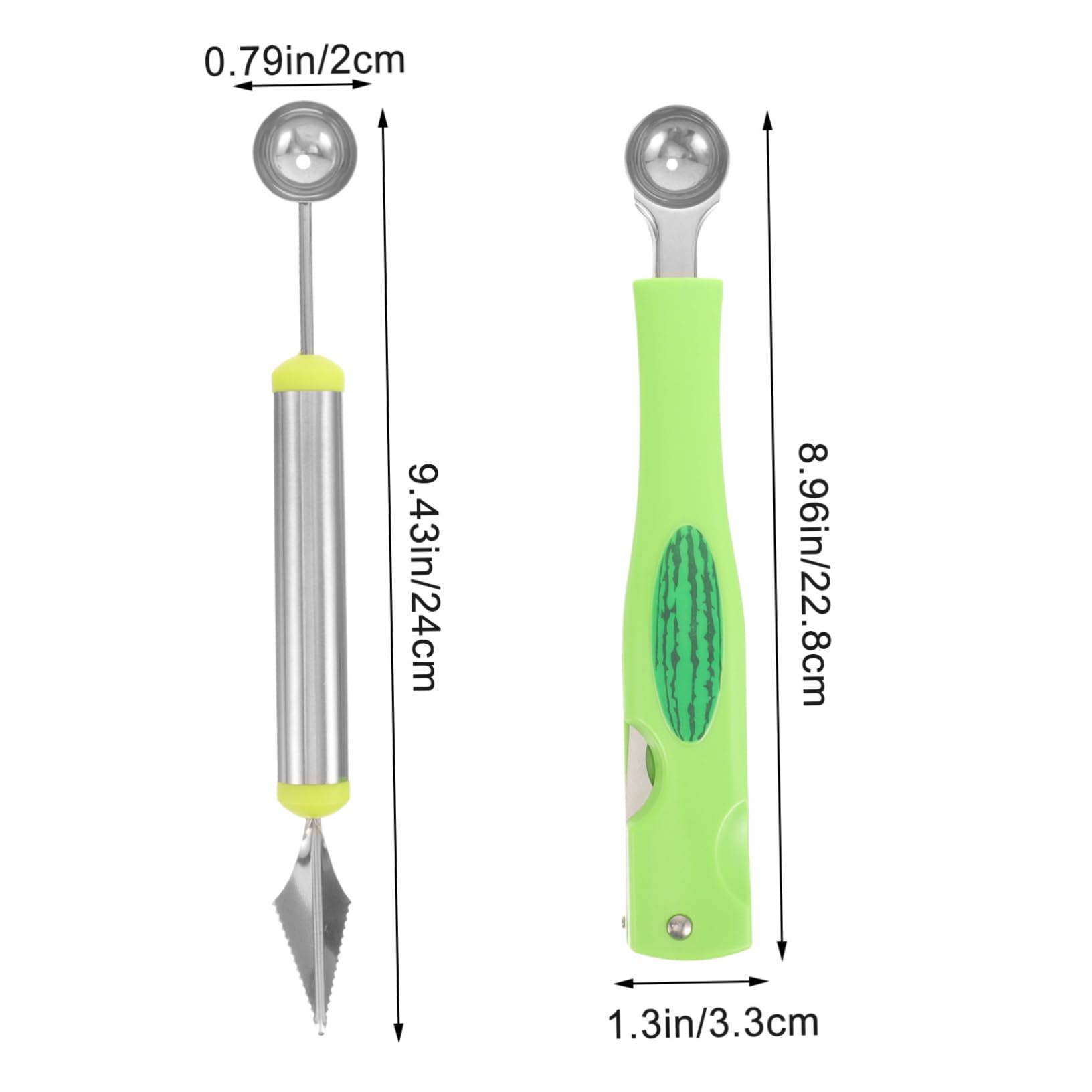 COLLBATH Fruit Slicer Set Melon Baller Tool Watermelon Cutter Ice Scoop Multi-function
