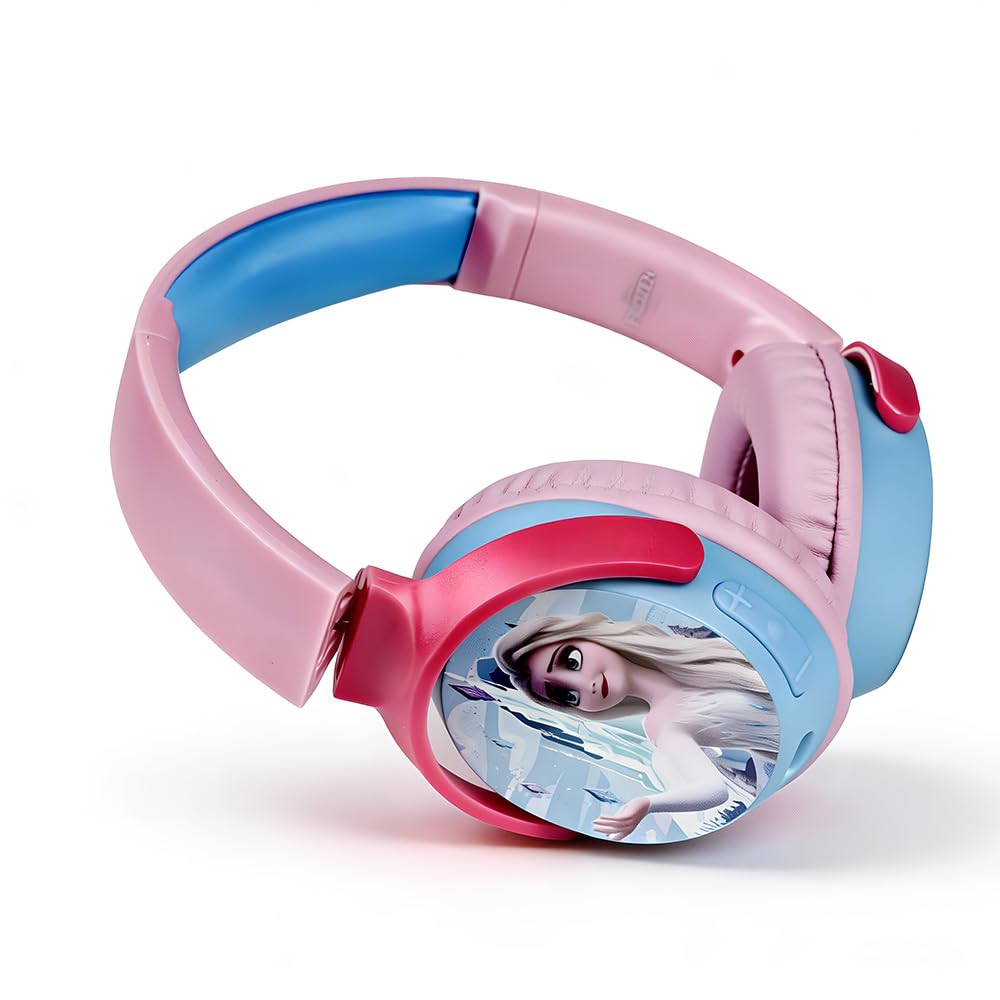 Disney Frozen Kids Bluetooth Stereo Headphones with Built-in Microphone | Swivel & Foldable Cups | Kids safe 85dB Vol | Soft Padded Earcups | Aux Input | 22H Playtime |Voice Assitant|Perfect for Girls-picture-27