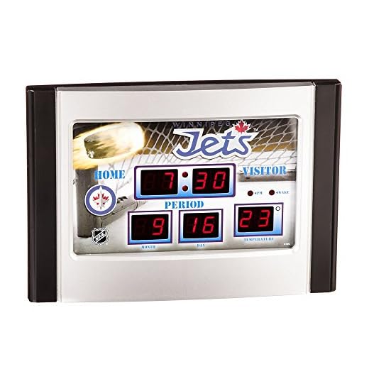 Team Sports America Winnipeg Jets Scoreboard Alarm Clock
