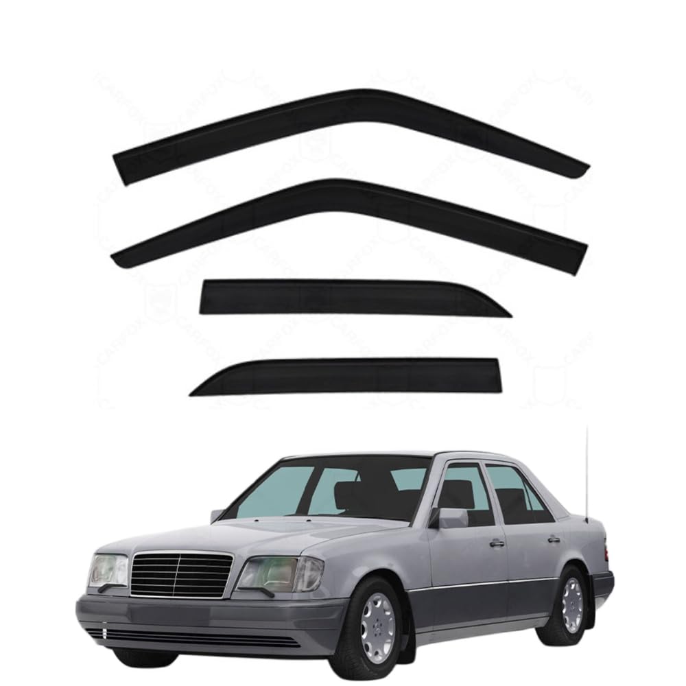 QOEMRHELT 4pc Set In-Channel Wind Deflectors, for Mercedes-Benz E-Class W124 1989-1994 Window Visors Rain Guards Vent Visors Rain & Sun Protection,Car Accessories
