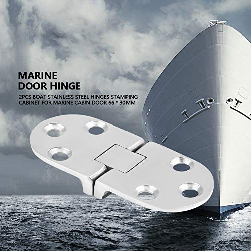 Pack of 2 Marine Hinges 6.7 cm / 2.6 Inch Folding Table Hinges Door Hinges Boat Stainless Steel Hinges Connector Stamp Cabinet for Marine Cabin Door - Image 2