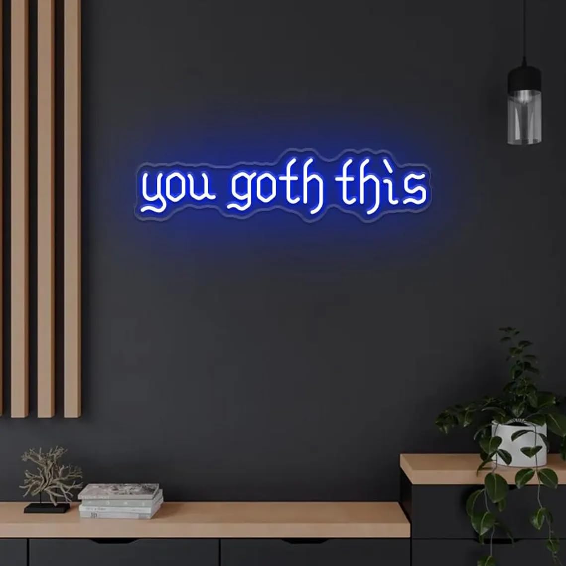 You Goth This Neon Sign: Gothic Motivational LED Wall Decor Girl Room Halloween Gifts Signs