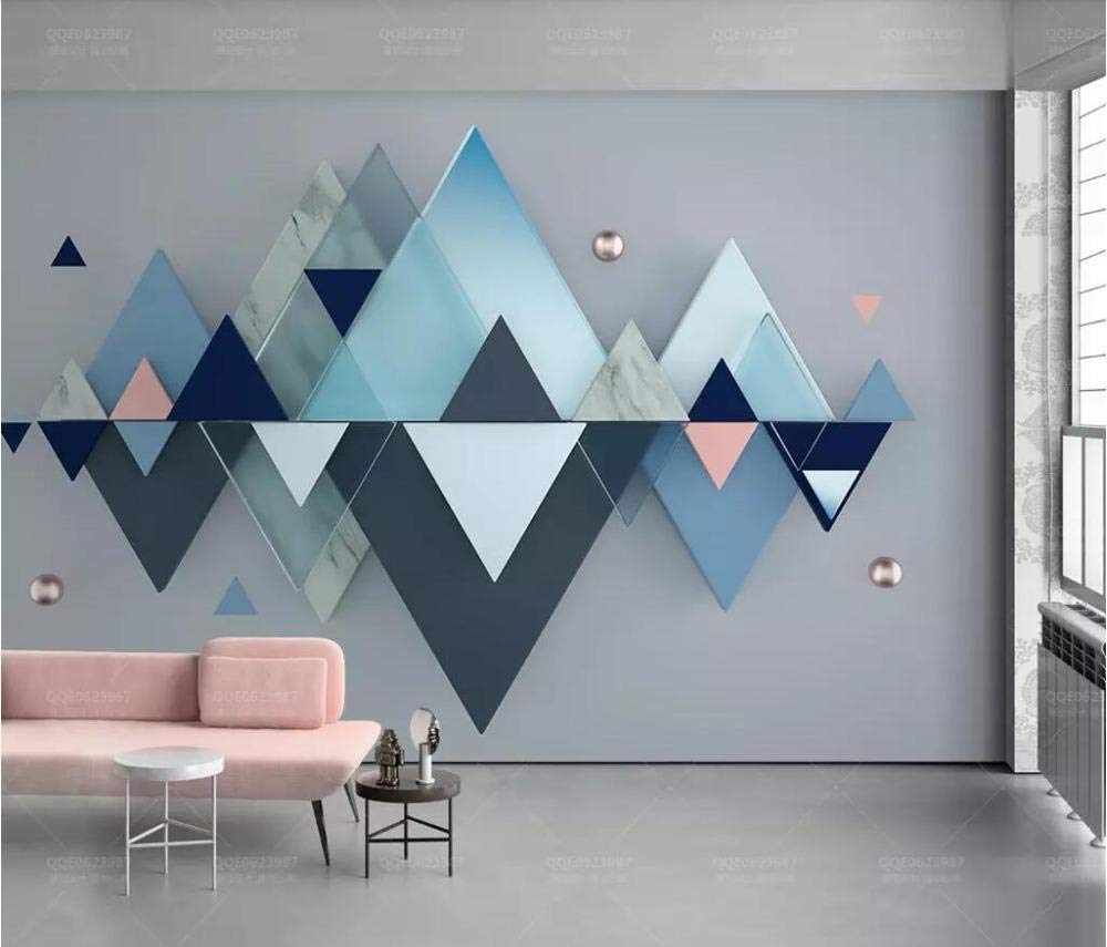 Décoration de la maison avec un papier peint mosaïque bleu