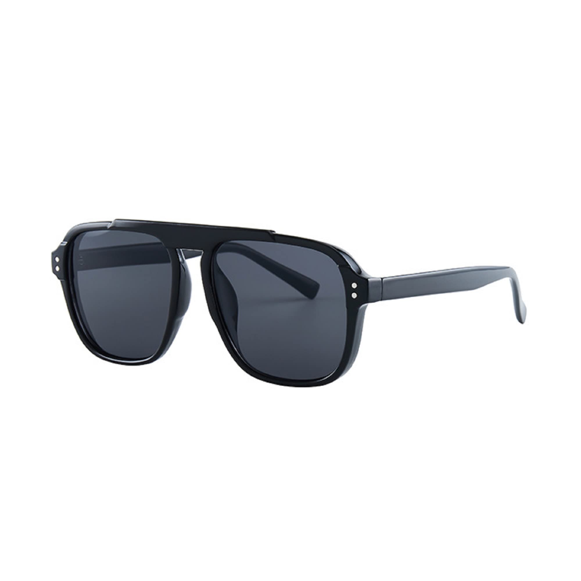 AUGEN By Visions India Retro Vintage Square Abstract Unisex Sunglasses UV Protected Large Size (Black, 114) - Pack of 1-picture-11