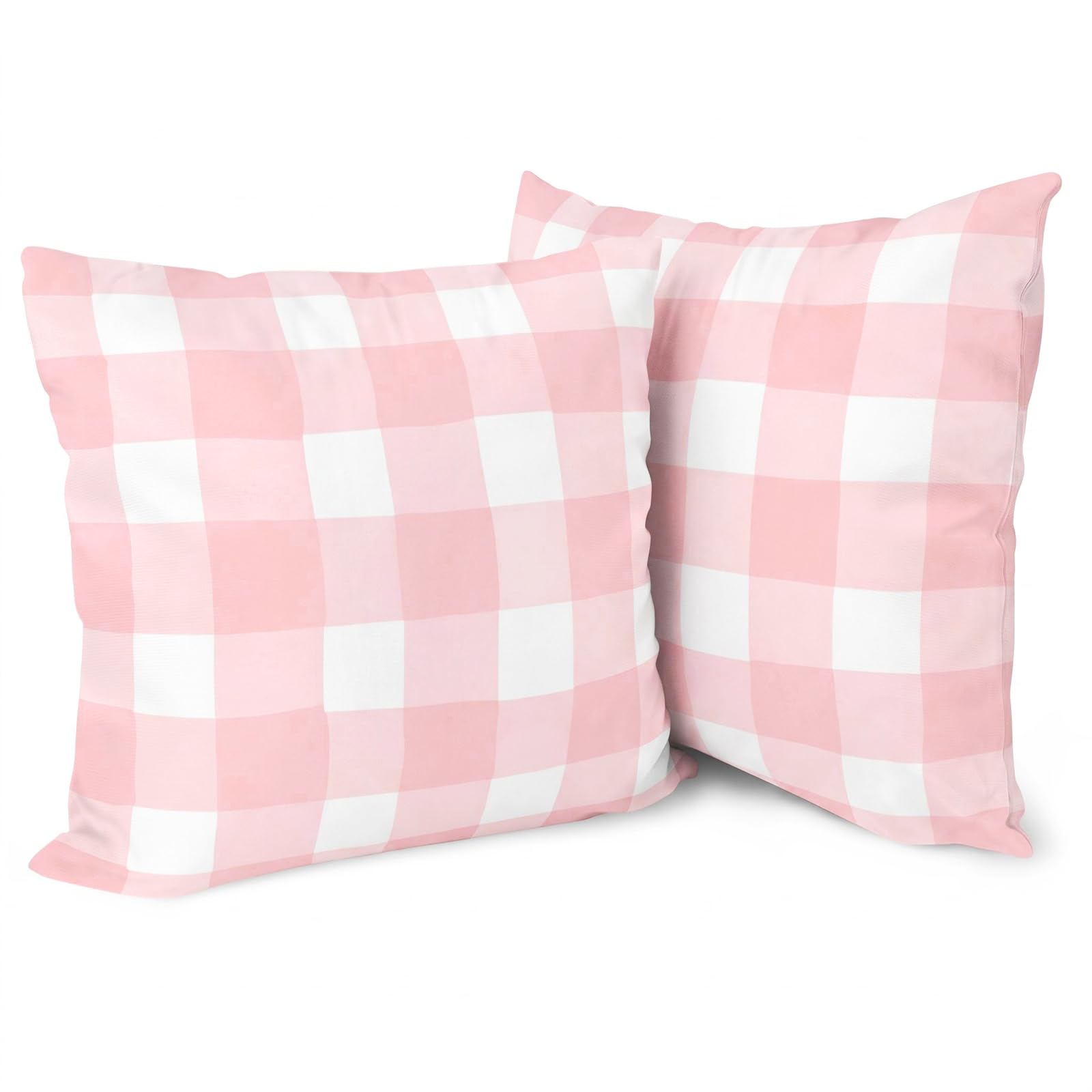 Ksriylm 45x45cm Classic Checkered Cushion Covers 2 Pack, Double-Sided Print