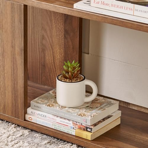 Image of Home Centre | Addison 2-Tier Book Shelf | Engineered Wood | Brown | 1 Year Warranty