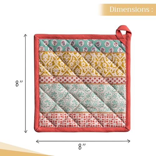 Maison-dHermine-Pot-Holder-100-Cotton-Heat-Resistant-Potholders-8-Inch-x-8-Inch-Hot-Pads-with-Loop-BBQ-Cooking-Grilling-Microwave-Easter-Decorations-SpringSummer-Marquise Maison dHermine Pot Holder 100 Cotton Heat Resistant Potholders 8 Inch x 8 Inch Hot Pads with Loop BBQ Cooking Grilling Microwave Easter Decorations SpringSummer Marquise