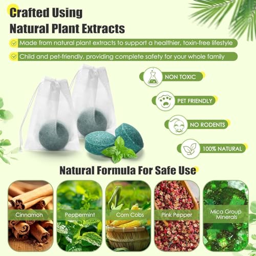 Image of Gospire Rat Repellent For Car & Home Repel Mice & Rats Protect Wires in Car, No Kill Only Repels Home Indoor Outdoor, Garden Patio Garage Rat Controller Pills (Pack of 1, 10 Tablets)
