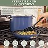 Nuwave Healthy Duralon Blue Ceramic Nonstick 12pc Cookware Set,Diamond Infused Scratch-Resistant,PFAS Free,Dishwasher & Oven Safe,Induction Ready & Evenly Heats, Tempered Glass Lids, Stay-Cool Handles #2