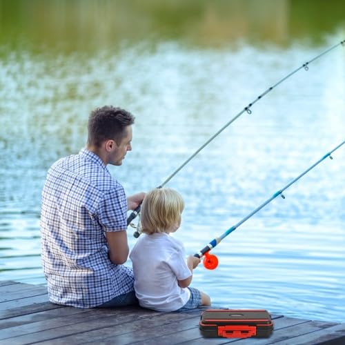 Fishing Kunststoff Tackle Box, Angel Zubehör Aufbewahrungsbox, 30 Faecher Wasserdichte Angelbox Hardbait Box, Storage Boxes Fishing, Angelköder Box, Köderbox angeln, Angel zubehör (Schwarz)