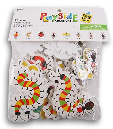 Garden Friends Lot de 72 autocollants en mousse Motif insectes et insectes