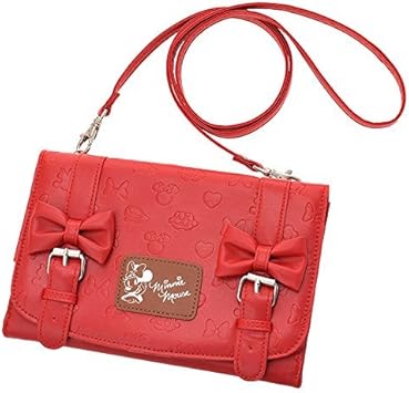 Amazon Co Jp ミニー レザー風 型押し ポーチ モバイルポーチ モバイルトート スマポシェ ディズニー ディズニーストア グッズ 本