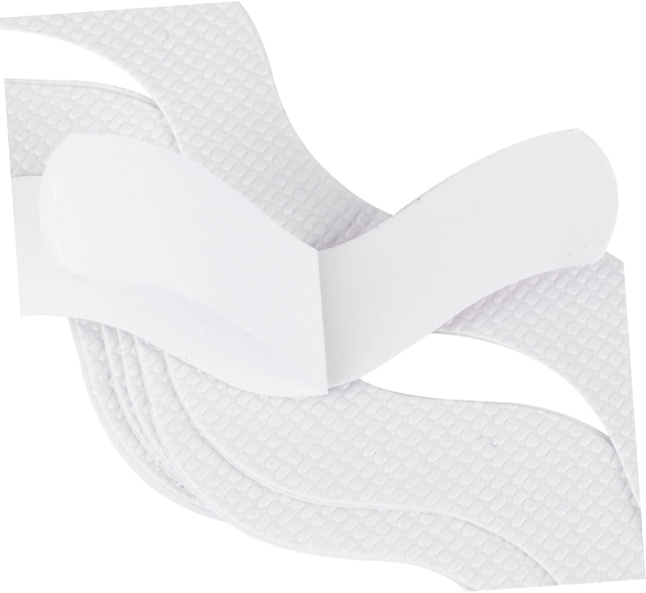 Holibanna 12pcs Non Slip Adhesive Wavy Bath Treads for Shower Safety Bathroom Stickers Traction Decals for Tubs Pools Stairs and Wet Areas S Shape