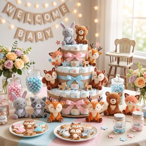 Image of Aoriher 6 Pcs Mini Woodland Stuffed Animals 4 Inch Plush Set,Regular Style