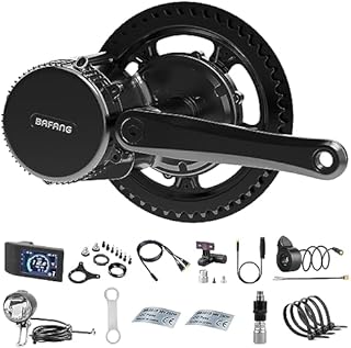 Bafang Ebike Conversion Kit 750W 1000W 250W 350W 500W 48V 36V 52V Mid Drive Motor Kit BBS02B BBS01B BBS-HD, Electric Bike Conversion Kit with 500C LCD Display, Gear Shift Sensor