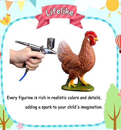 Sierliky Farm Animal Toys, 20 Pcs Plastic Farm Animals Figurines And Fences Farm Playset, Cake Topper Learning Toy For Kids Boys Girls Toddlers #TOP5