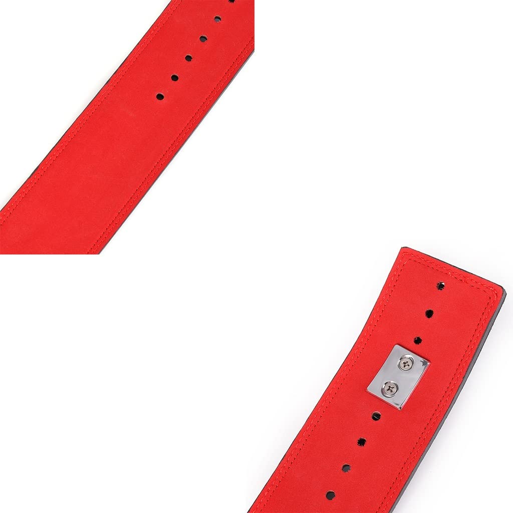 Cintura for sollevamento pesi e cinghie for sollevamento pesi, cintura da palestra in pelle spessa 11 mm e larga 4 pollici for uomo e donna, cintura da allenamento e cinghie da polso for sollevamento