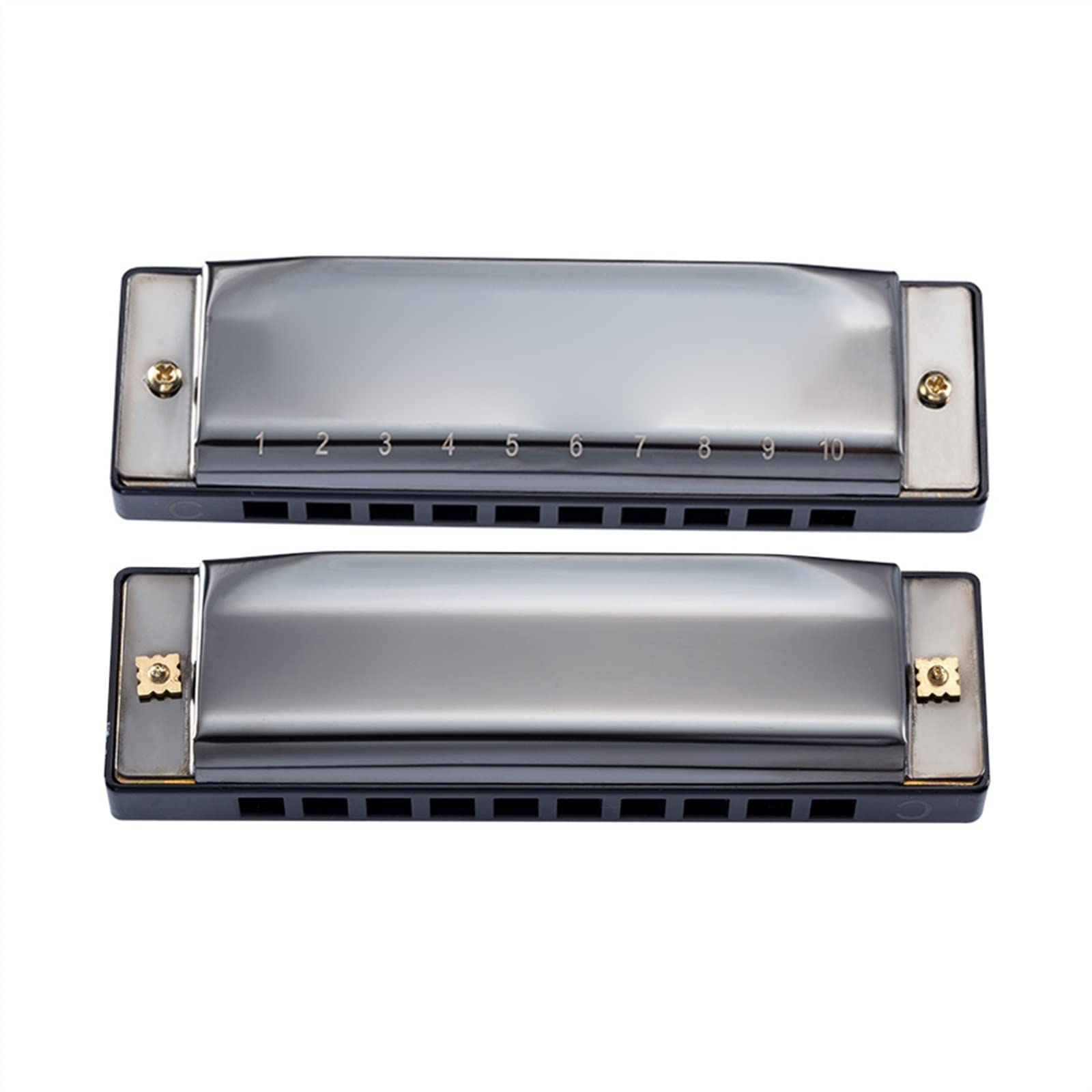 Profesjonalny Harmonijka 10 Otworów Harmonijka Ustna Diatoniczna Klucz Do Instrumentu Muzycznego C Reed Dla Początkujących (Color : Bk)