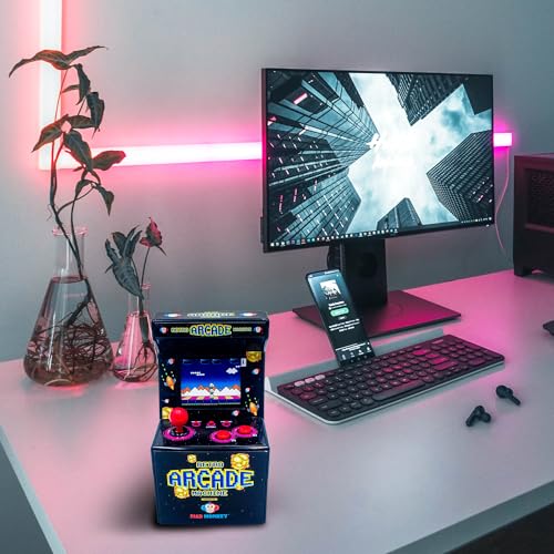 Retro Konsole mit 240 Spielen - 8 Bit Arcade Maschine in 2.5 Zoll - Perfekte Retro Spielekonsole für Gaming Fans - Mini Arcade für pure Nostalgie