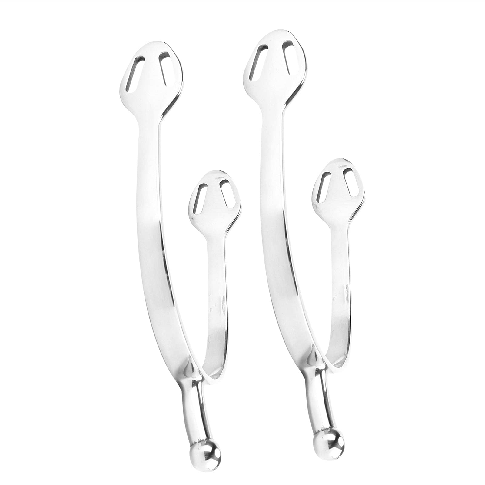 YedaHcy Stainless Steel Horse Spurs, Round Head English Spur, Size, for Horsemanship Lovers, Durably and Protective Equipment for Riders