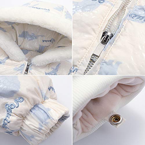 Baby Sneeuwpak Winter Down Romper Jongens Meisjes Hooded Jumpsuit Warme Outfits Voet+Handschoenen Dinosaurus Patroon… - Image 5