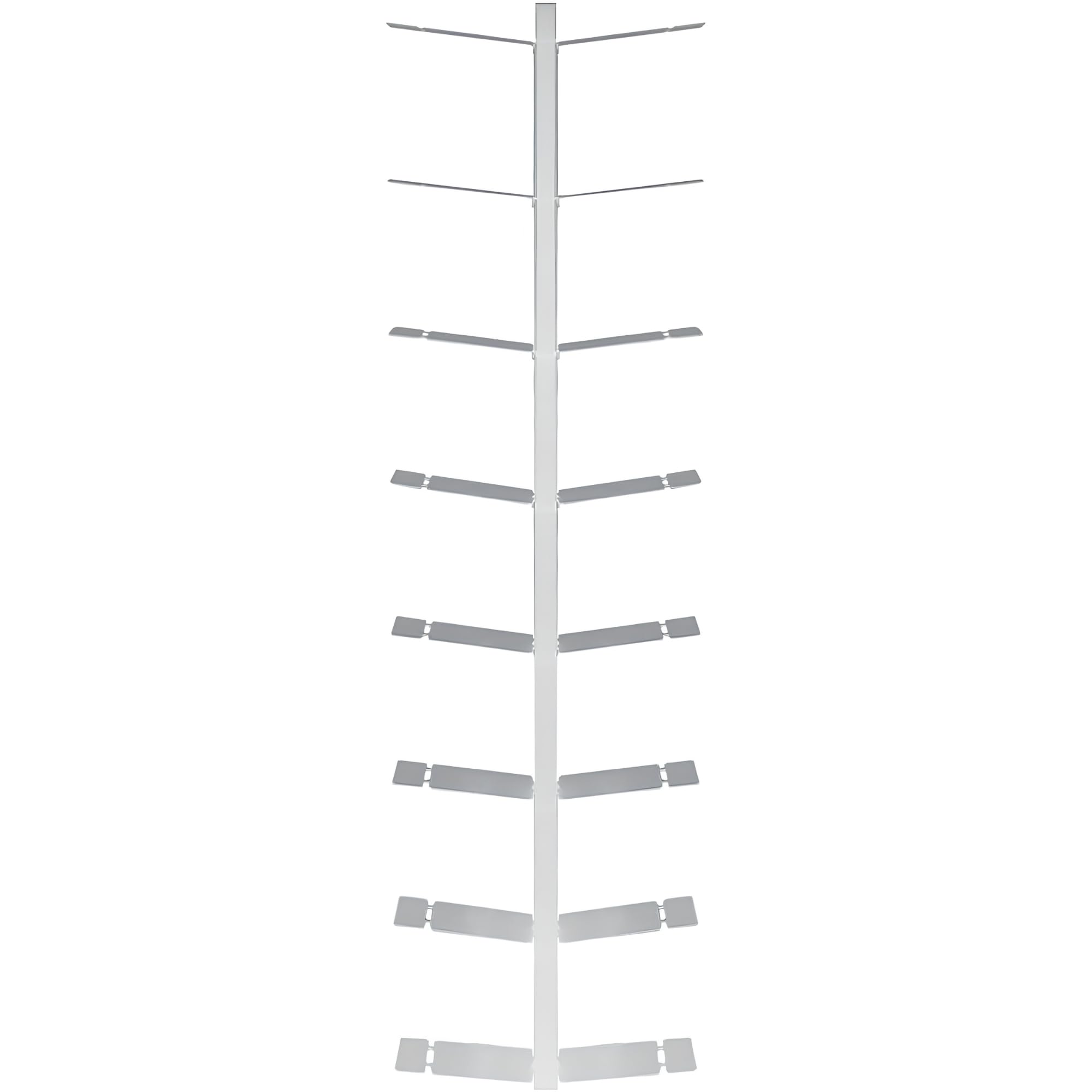 Radius Design Booksbaum Doppel Wandregal groß Weiss – Wandregal aus pulverbeschichtetem Stahl, 170 cm hoch – platzsparendes Bücherregal mit Einlegeböden, modernes Design (721B)