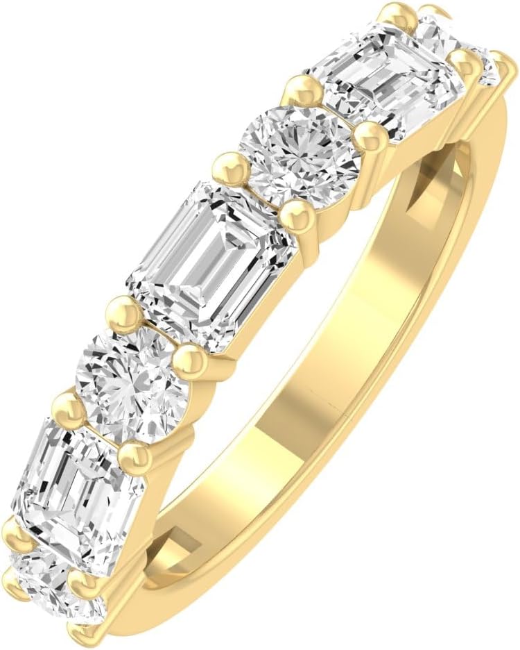 2 Carat Lab Grown Diamond Ring | 10K, 14K in White, Yellow Gold or Sterling Silver Anniversary Wedding Band Ring | D-F Color and VS1 clarity