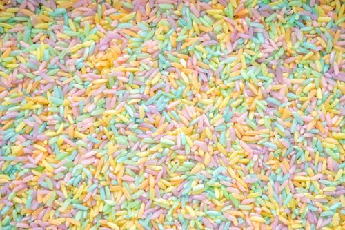 Image of Sensory Bin Filler for Sensory Table - Colored Rice for Sensory Play (Pastel)