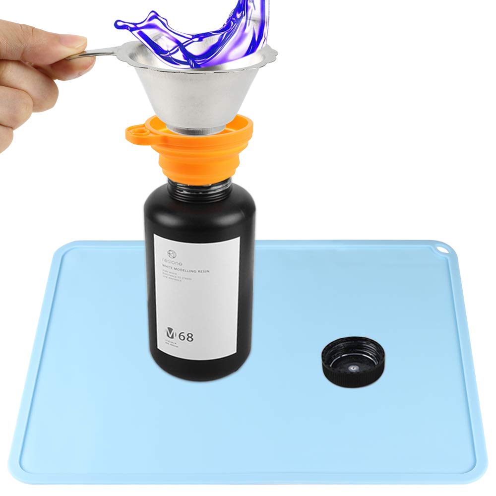 FYSETC Silicone Slap Mat 410x310mm, Resin 3D Printer Accessories Silicone Mat for Resin Clean-up or Resin Transfer to Protect Work Surface for Elego Anycubi Crealty DLP SLA LCD 3D Printers