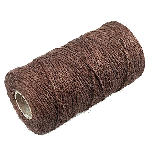 Image of KINGLAKE 328 Feet Natural Jute Twine Best Arts Crafts Gift Twine Christmas Twine Durable Packing String,Coffee