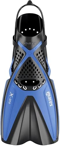 Miniatura 2 de MARES X-One Junior 410345 - Aletas de natación ajustables para zapatos para esnórquel, buceo, tacón abierto perforado, diseño de correa sin hebilla