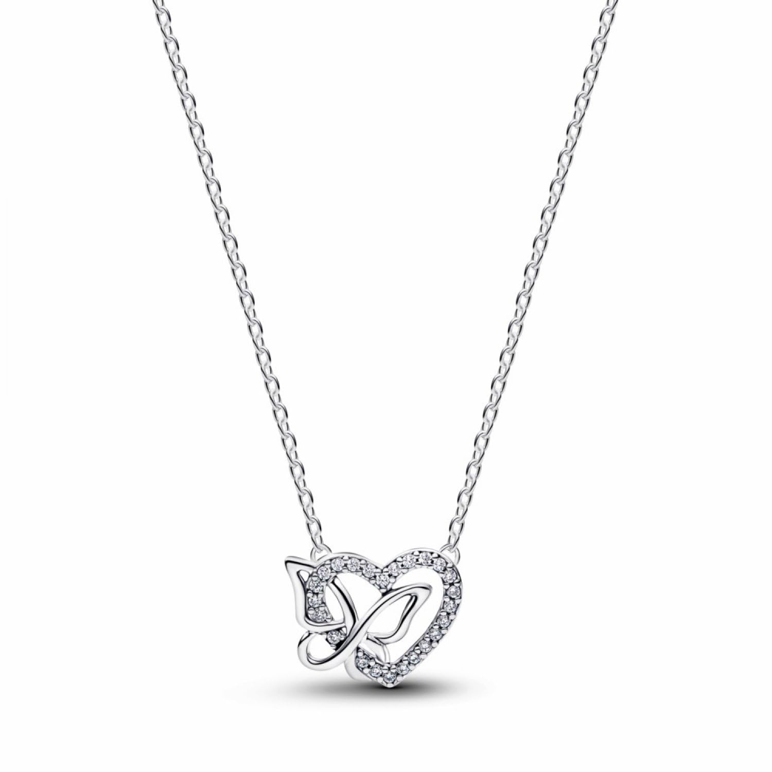 PANDORA Collana 394477C01-​45 con cuore e farfalla