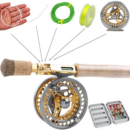 Image of Sougayilang Fly Fishing Rod Reel Combos with Lightweight Portable Fly Rod and CNC-machined Aluminum Alloy Fly Reel,Fly Fishing Complete Starter Package