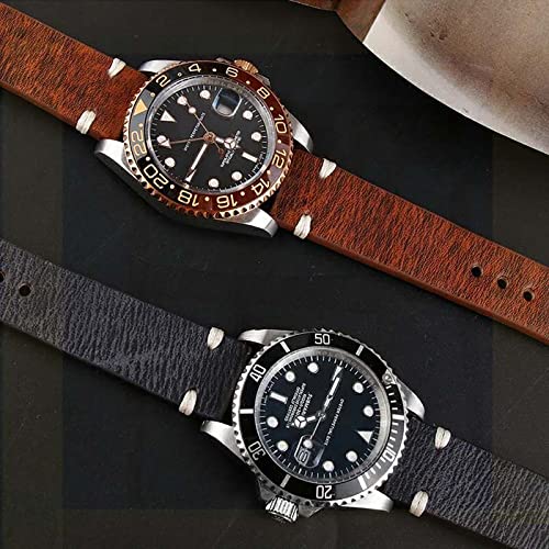 Bande de montre en cuir rétro rapide et bracelet de remplacement interchangeable - 2
