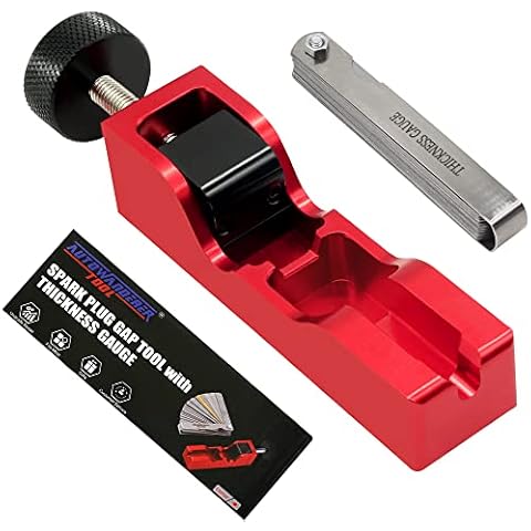 AutoWanderer Tool Universal Spark Plug Gap Tool with Feeler Gauge Spark Plug Gapper for rj19lm 10mm 12mm 14mm 16mm Spark Plugs, Spark Plug Gapping Adjustment Tool Cover