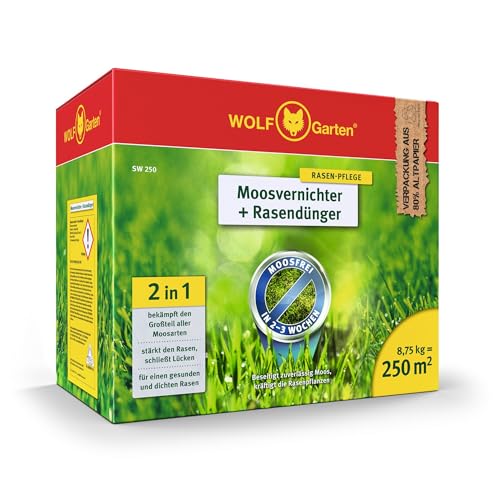 WOLF Garten WOLF-Garten - Moosvernichter und Rasendünger - SW 250 - 8,75 kg für 250 m² - 3841030