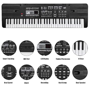 電子ピアノ❣️61鍵盤 初心者向け 楽器おもちゃ 電子キーボード 子供 練習 Amazon.co.jp: 電子キーボード 電子ピアノ 61鍵盤 マイク付き