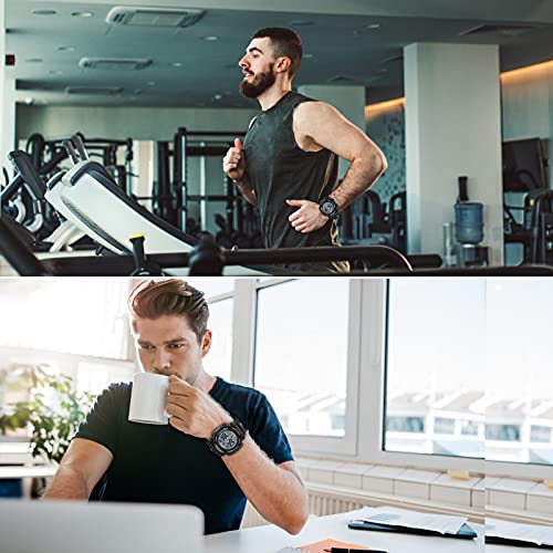 image for CakCity Mens Sports Watches Military Classic Stopwatch Large Dial Elec